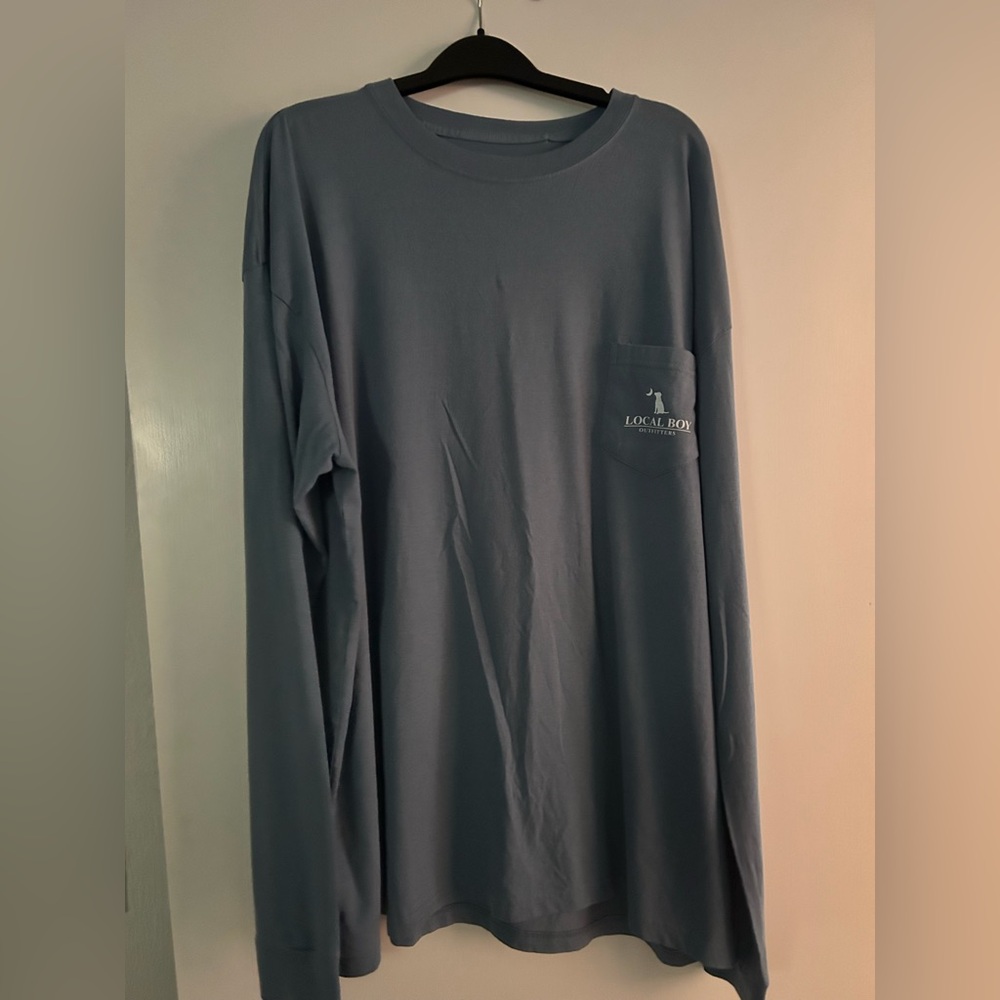 Local boy outfitters, blue long-sleeve t-shirt, XXL